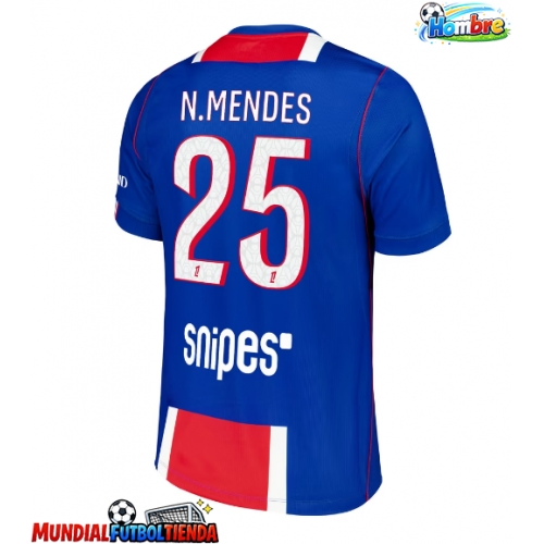 Camiseta Paris Saint-Germain Nuno Mendes #25 Primera Equipación Replica 2026-27 mangas cortas